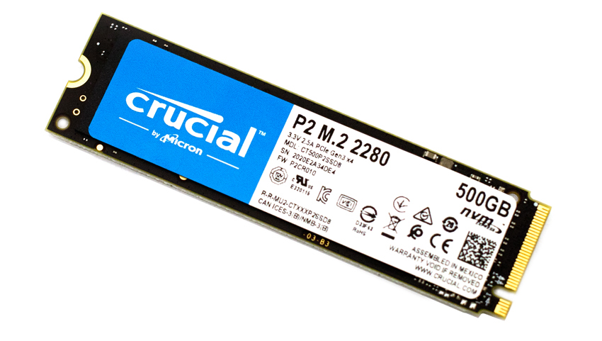 Crucial P2 500GB 3D NAND NVMe PCIe M.2 SSD Up to 2300 MB/s - CT500P2SSD8 