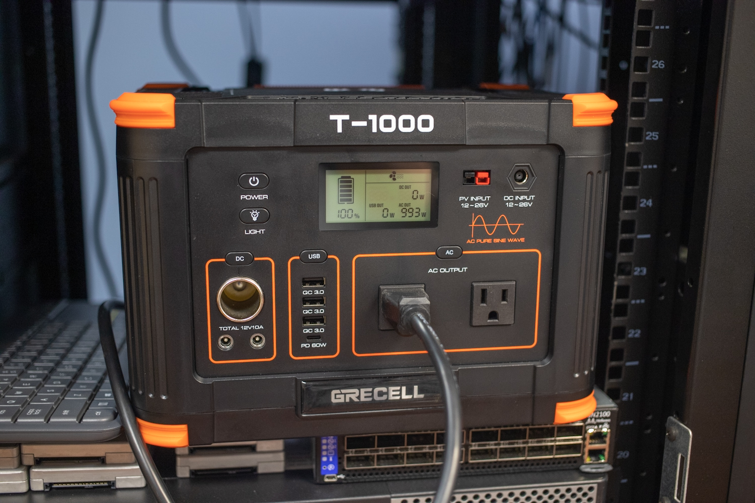 Générateur Électrique Portable 1000W, GRECELL 999Wh Centrale