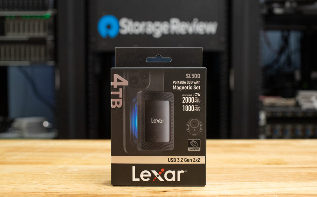 StorageReview Lexar SL500 4TB packaging