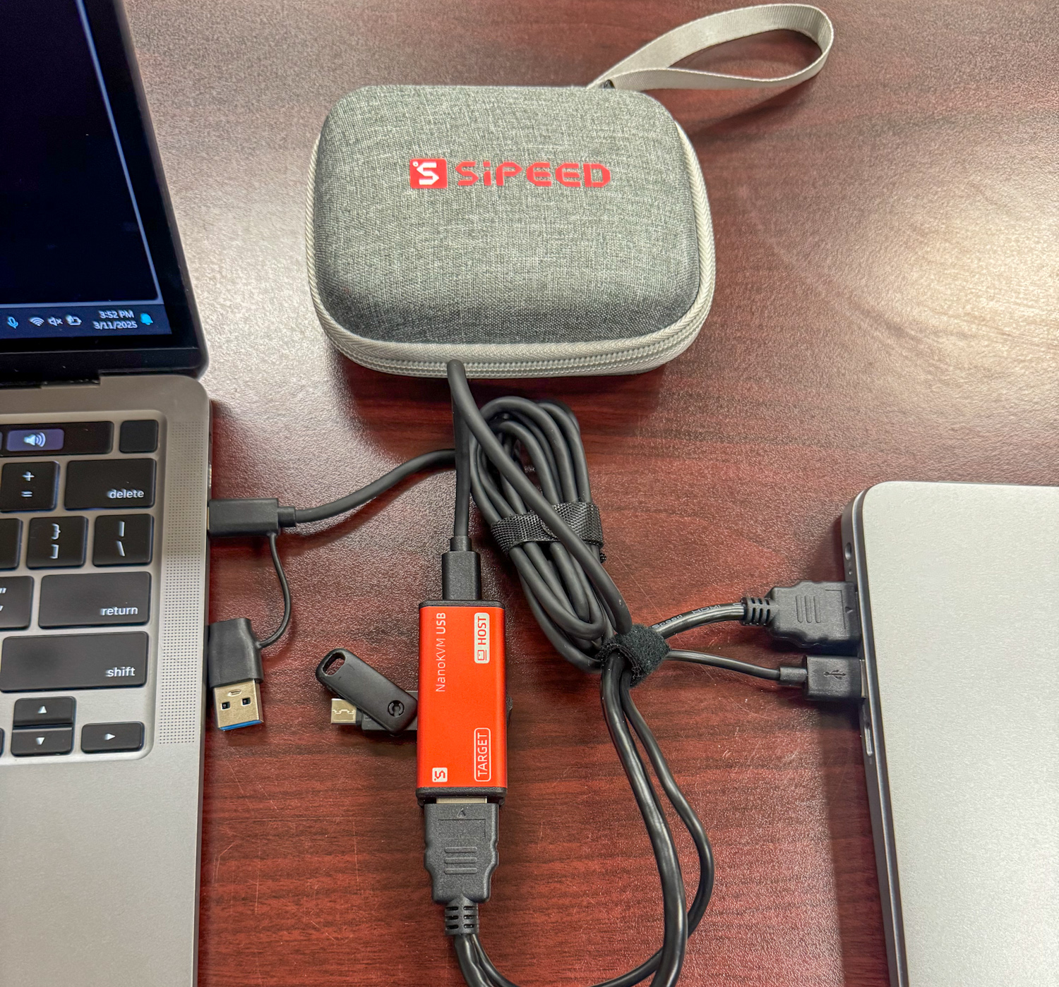 Sipeed NanoKVM-USB in use